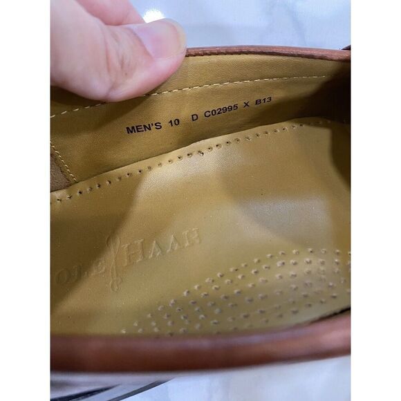 Cole Haan Mens 10 Grand Pinch Tassel Loafers Shoes‎ Brown Leather Saddle Career - Picture 7 of 8
